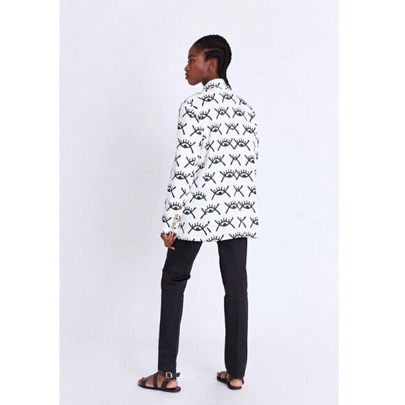 ASANTII Sz 1 S Kumbatia Double Breasted Blazer Abode Santann Eyes NWT - Picture 11 of 13